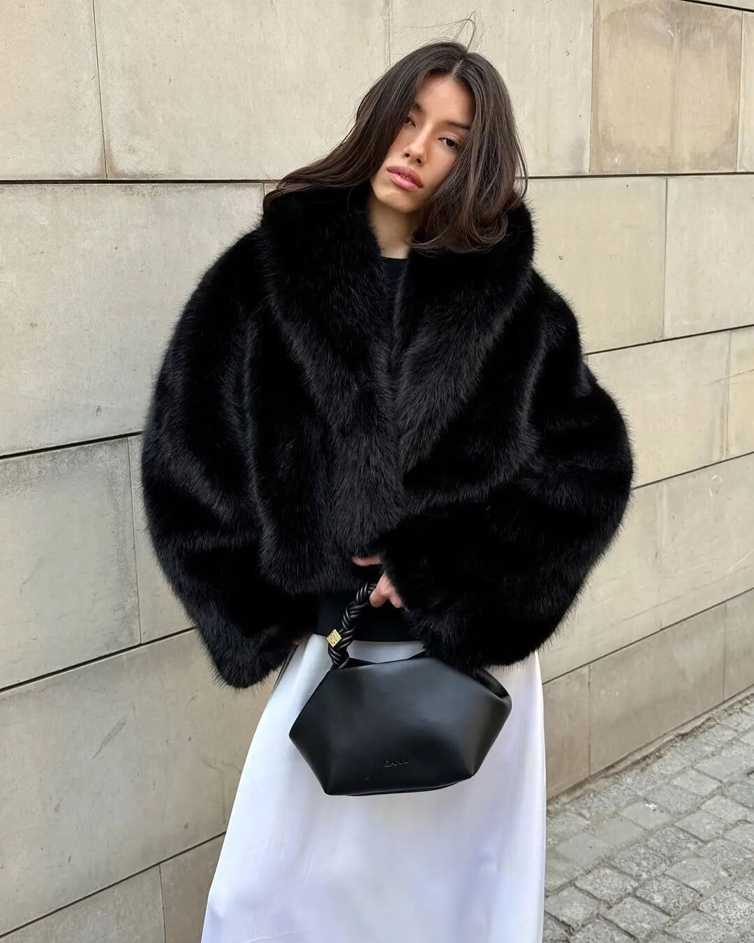 Adelheid faux fur jas
