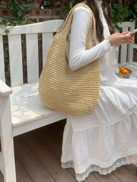 Beatrice geweven rotan totebag
