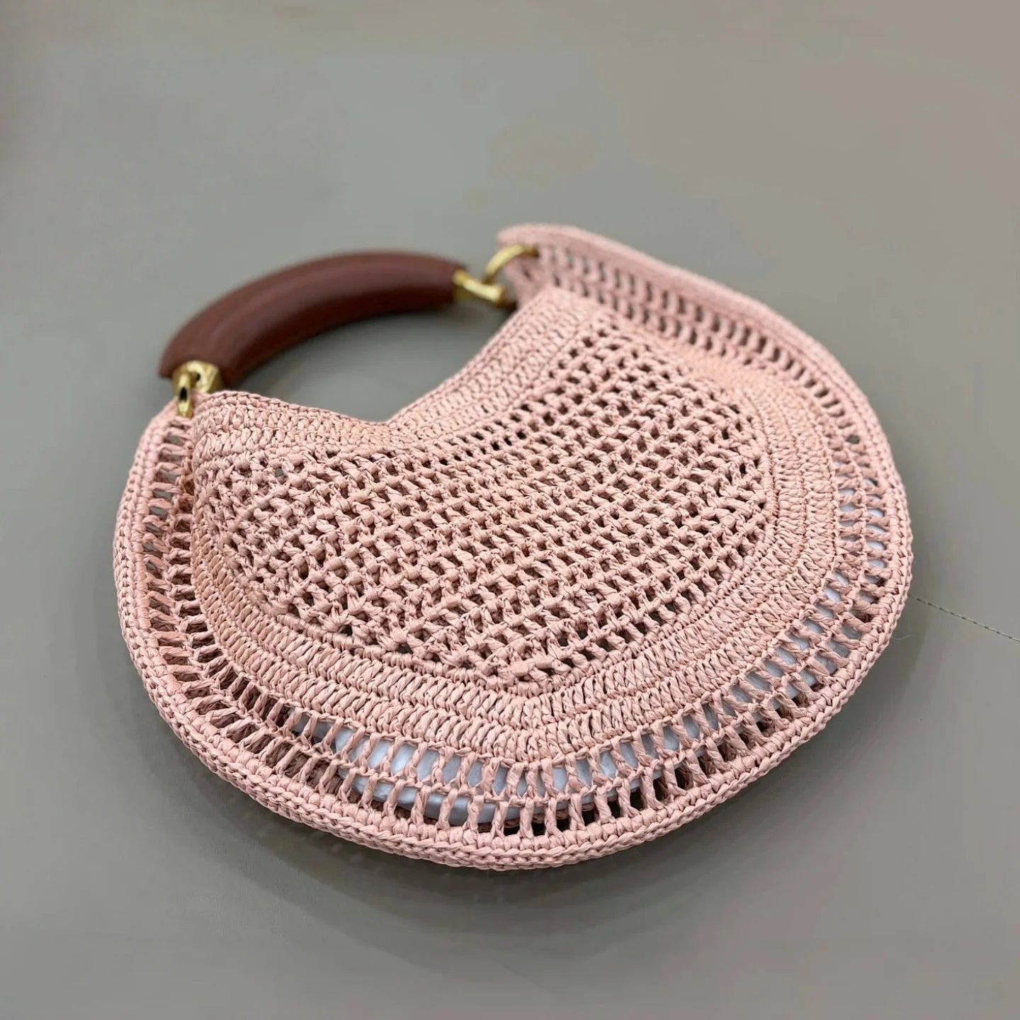 SOERA Bianca Crescent Woven Bag - Bag -  Royal Blue