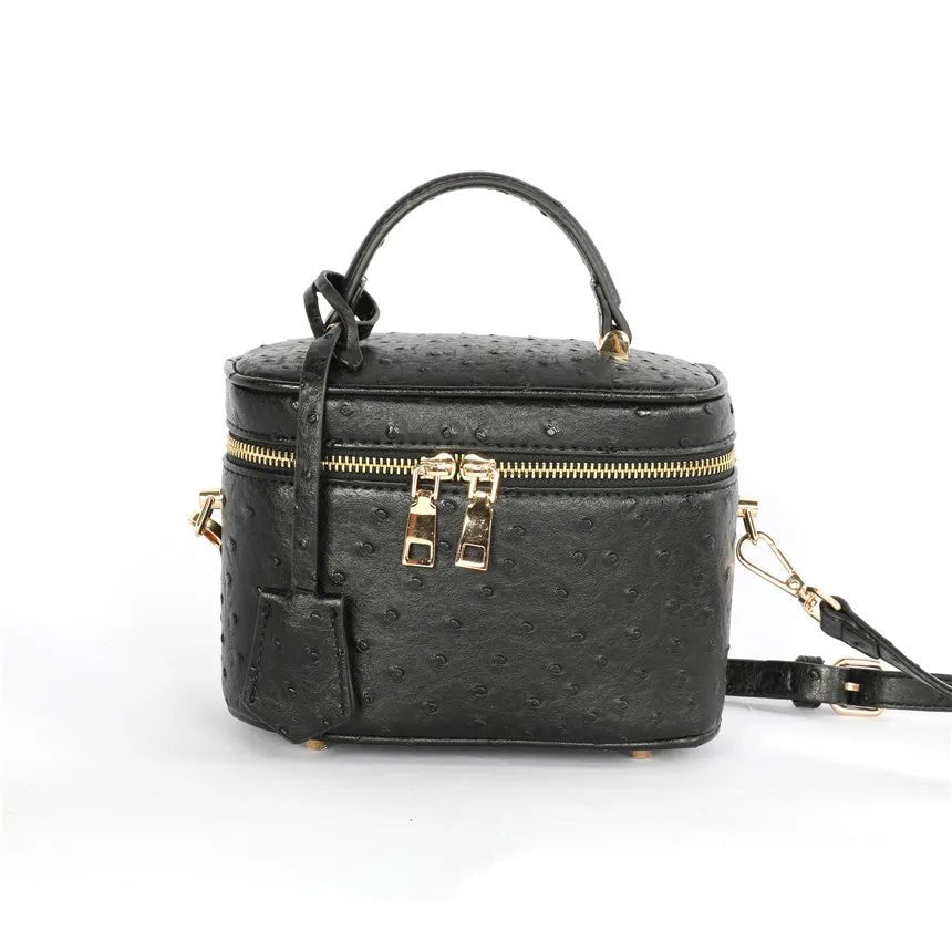 SOERA Delphine leather Box Bag - Bag -  Black