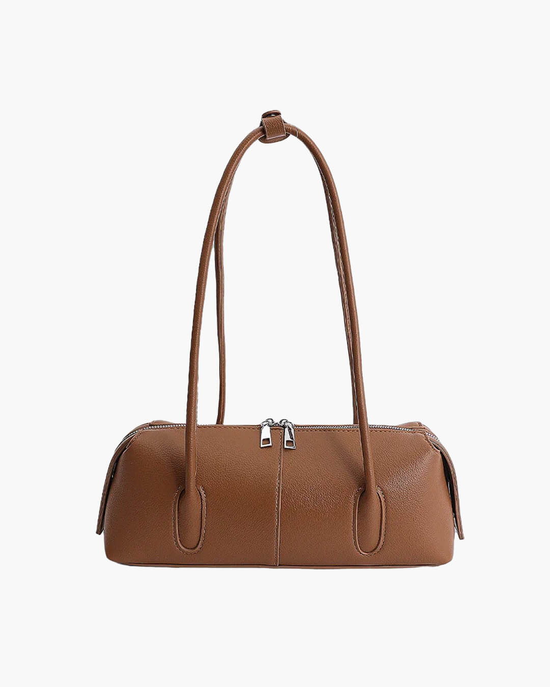 SOERA Julie Cylindrical Leather Shoulder Bag - Bag - SOERA-050115-GRE-OS-68163 Taupe-Grey