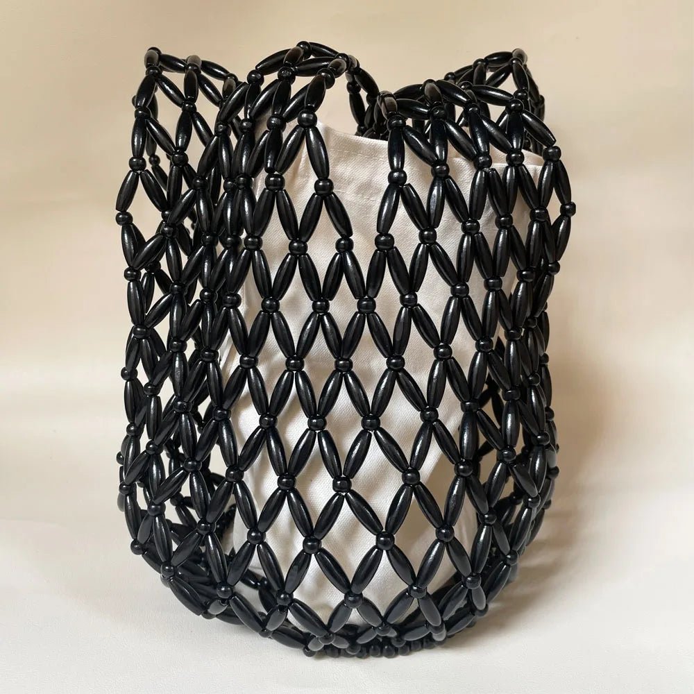 SOERA Margot Woven Beaded Tote Bag - Bag - SOERA-258883-BLA-36-71779 Black 36