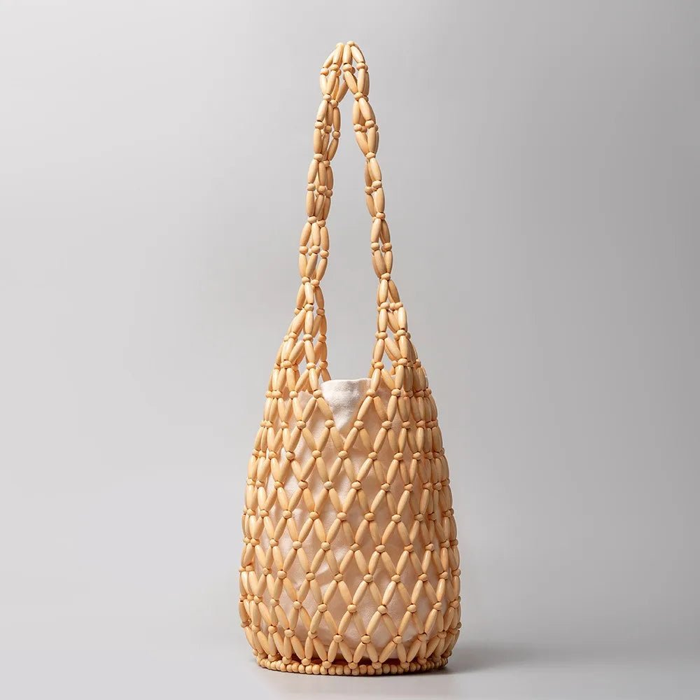 SOERA Margot Woven Beaded Tote Bag - Bag - SOERA-258883-YEL-36-73475 Yellow 36