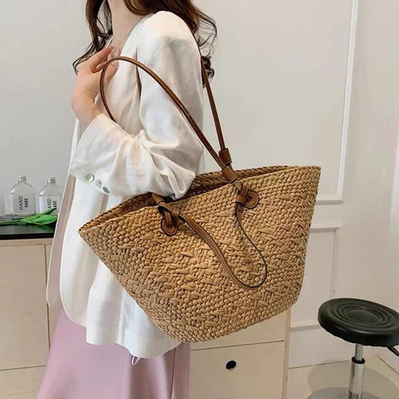 SOERA Margot Woven Summer Tote - Bag -  Cream Large