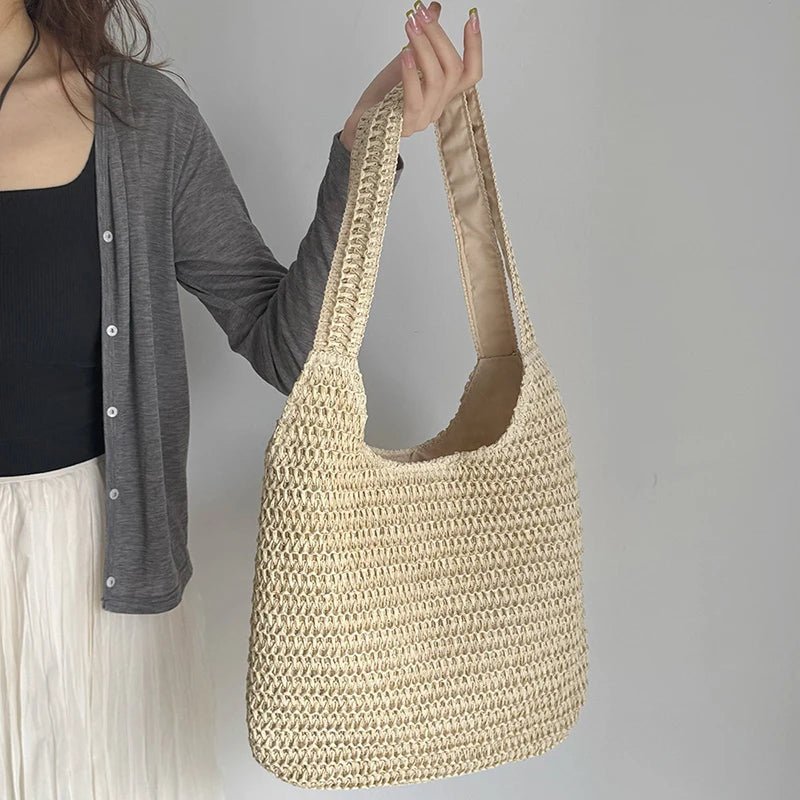 SOERA Miranda Woven Straw Tote - Bag -  Brown