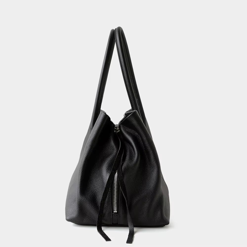 SOERA Miriam Multi-Compartment Shoulder Tote Bag - Bag - SOERA-662019-BLA-L-22083 Black Large 38x20x23 cm
