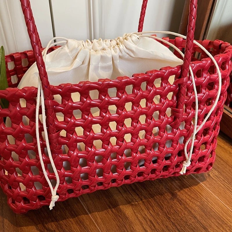 SOERA Sienna Hollowed Shoulder Tote - Bag -  Claret
