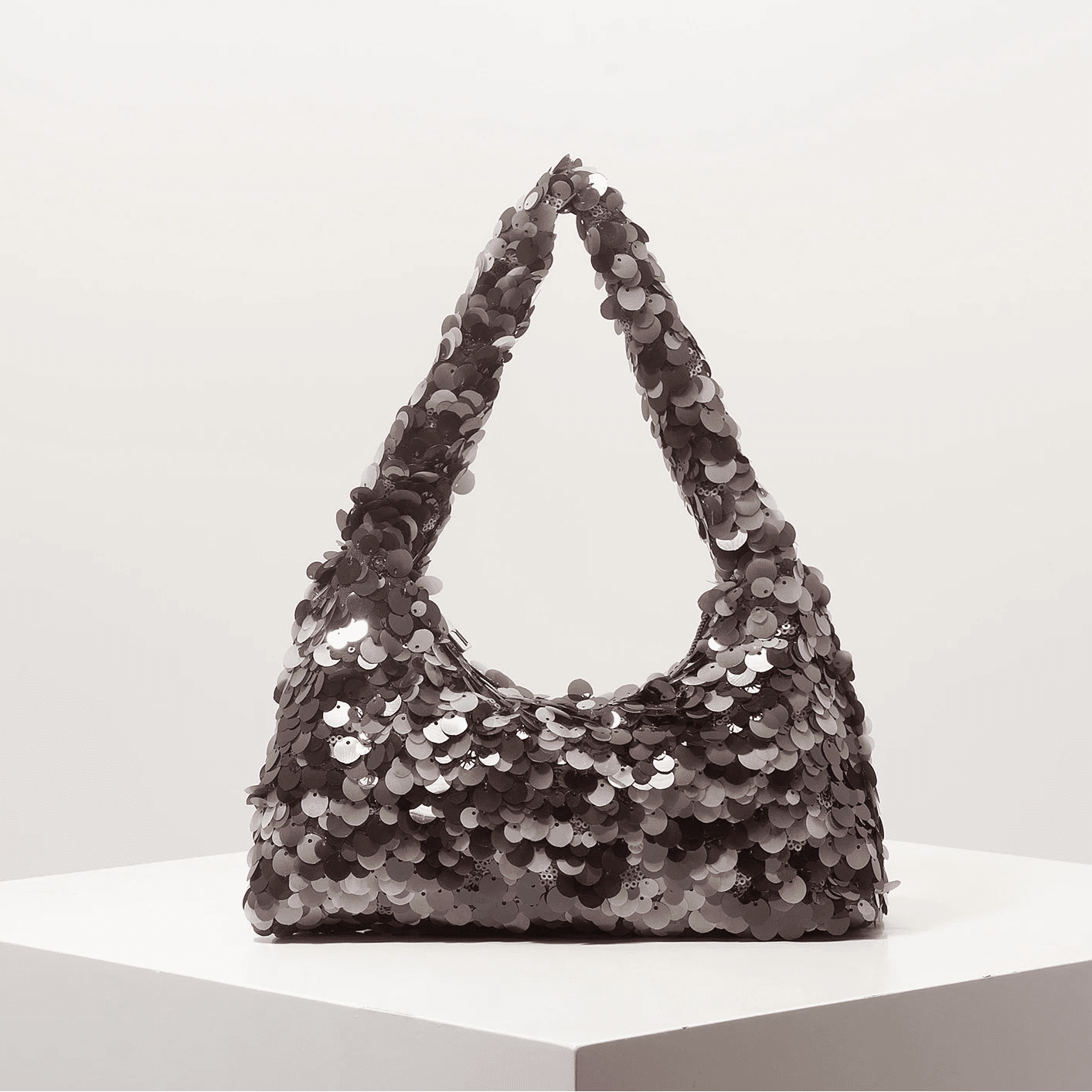 SOERA Sophia Sequin Evening Shoulder Bag - Bag -  Beige