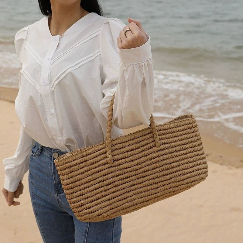 SOERA Sophie Hand-Woven Straw Tote Bag - Bag - SOERA-569603-KHA-OS-90915 Brown