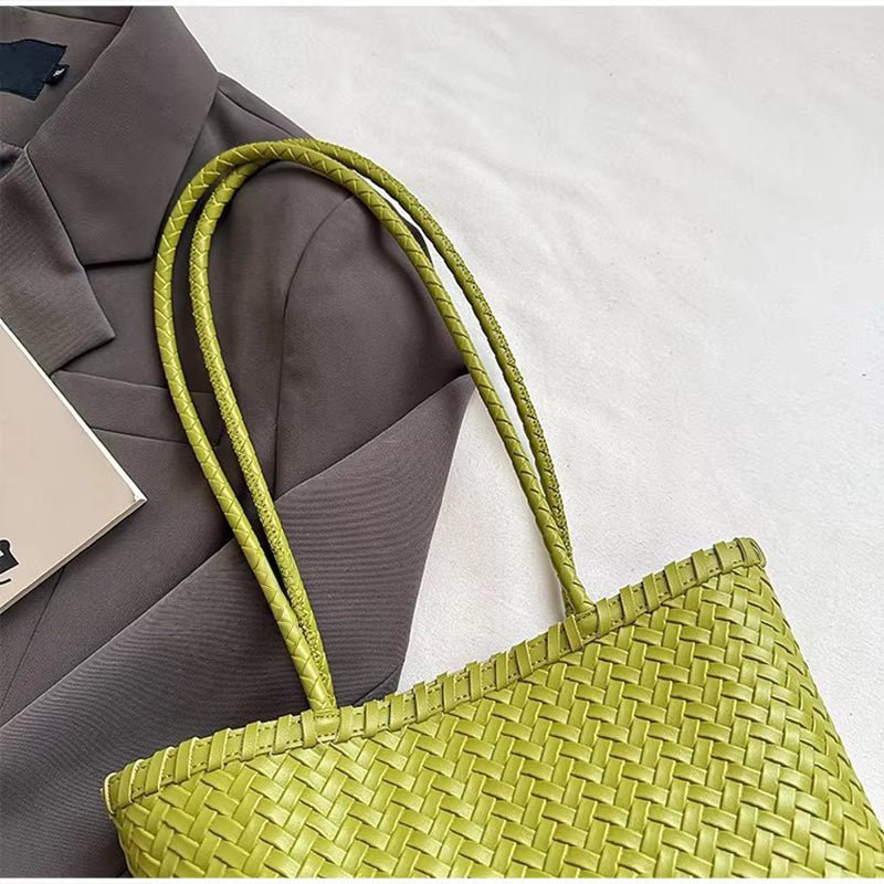 SOERA Sophie Straw Woven Tote Bag - Bag -  Green