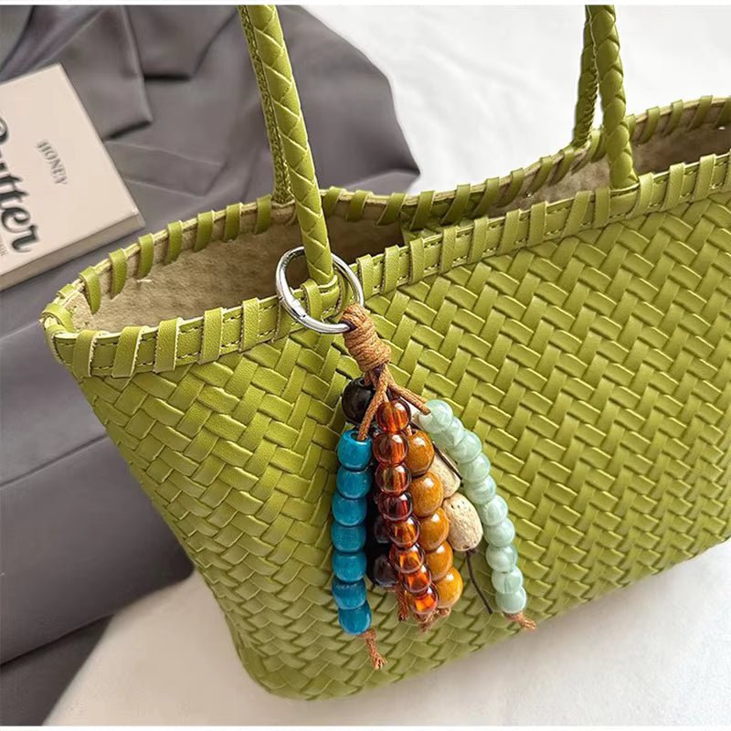 SOERA Sophie Straw Woven Tote Bag - Bag -  Green