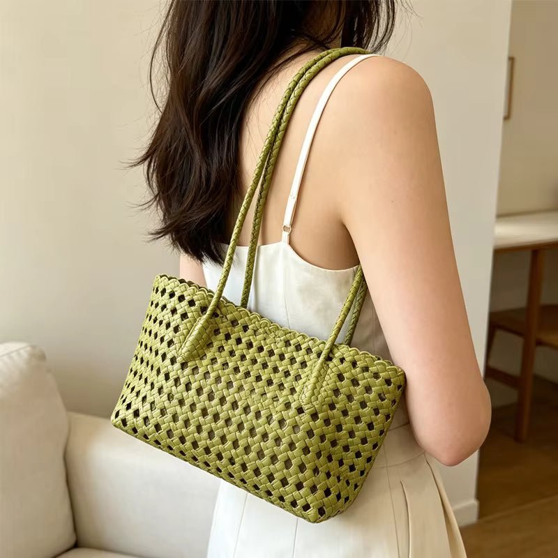 SOERA Stella Woven Shoulder Bag - Bag - SOERA-045315-GRE-OS-57603 Green