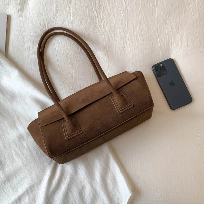 SOERA Yara Sequined Faux Suede Tote Bag - Bag -  Brown