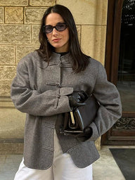 Gloria Double-Faced Knot Mandarin Jacket