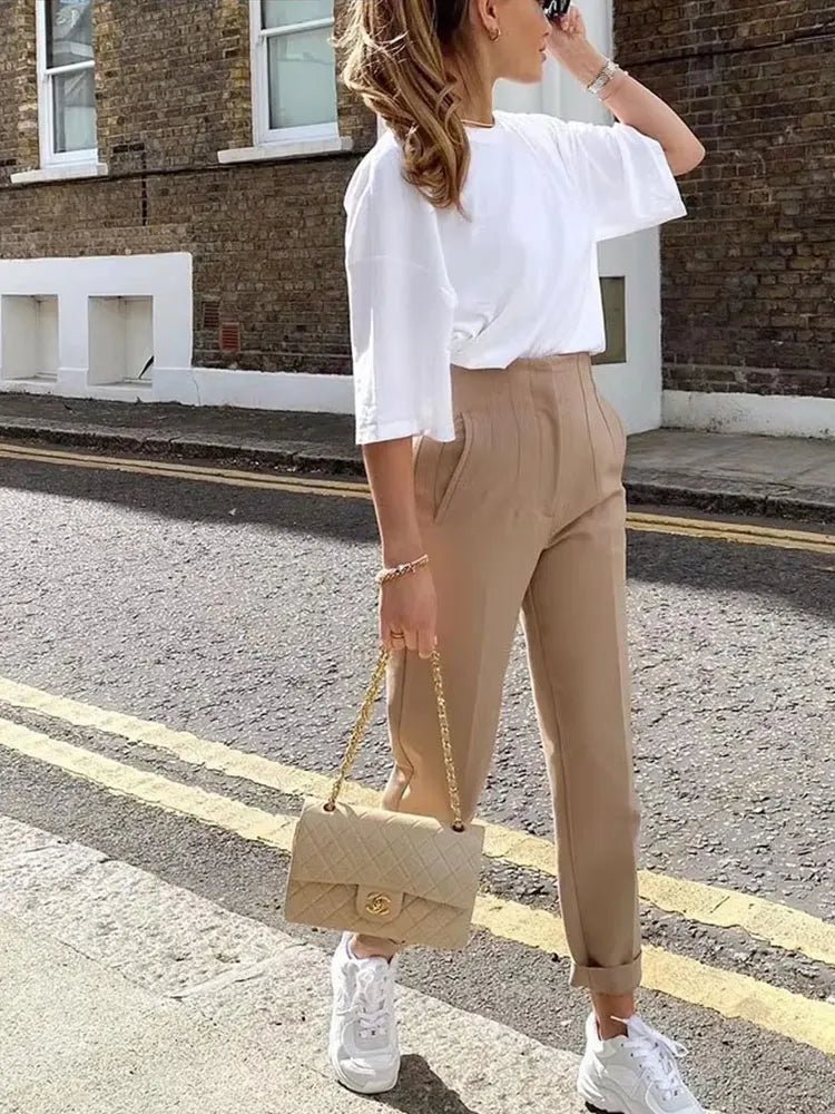 SOERA Maricar High Waist Pencil Pants - Bottoms -  Cream XS