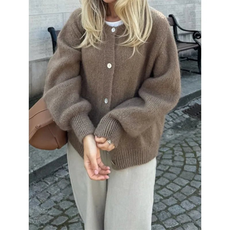 SOERA Hazel Soft Knit Cardigan - Cardigans - 3256809862684170-;gb1763778892226475977 Brown S