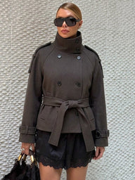 Esther Double Breasted Belted Coat