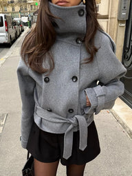 Manteau Ruth Col Roulé Croisé