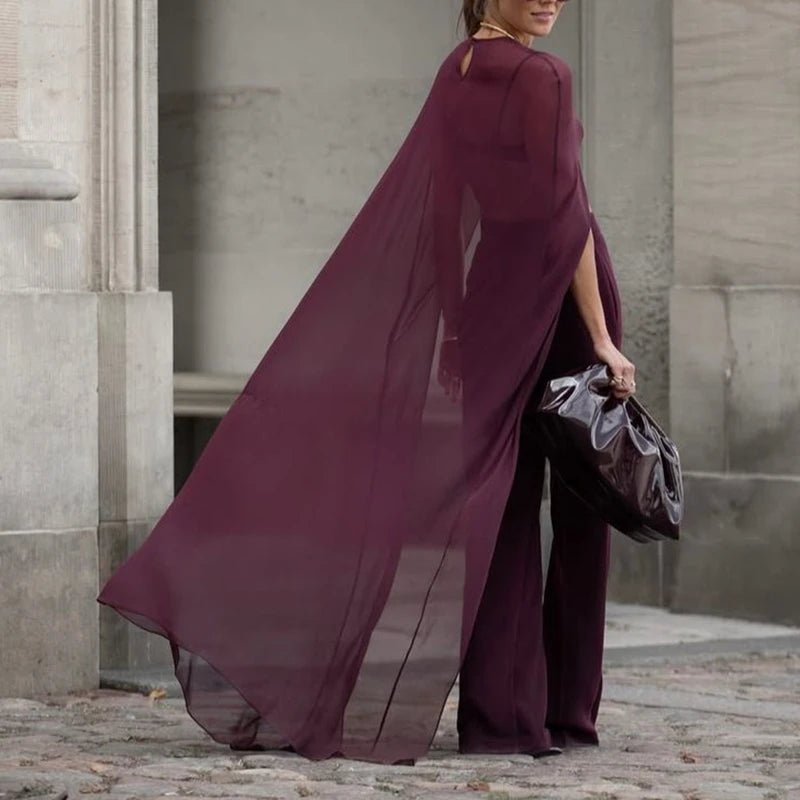 SOERA Beatrice Polka Dot High-Low Cover-Up Cape - Coats & Jackets -  Burgundy