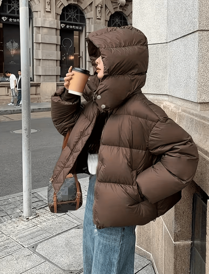 SOERA Bella Thick Hooded Puffer Jacket - Coats & Jackets - 3256809473638795-;mm1763832189583026377 Coffee S