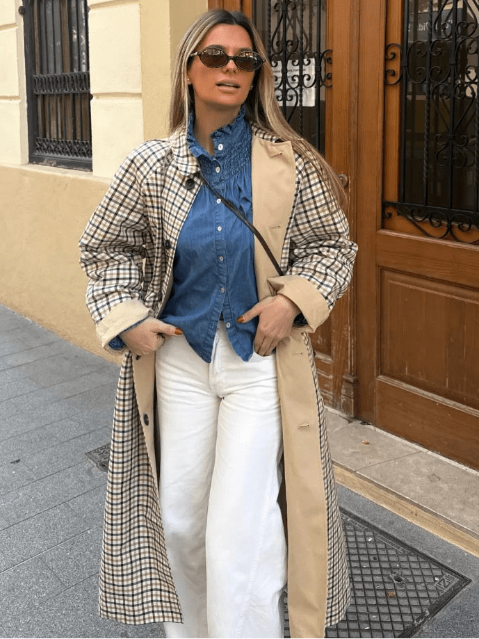 SOERA Florence Reversible Plaid Long Coat - Coats & Jackets - 1005011739912982-;AD1775445300151071662 XS