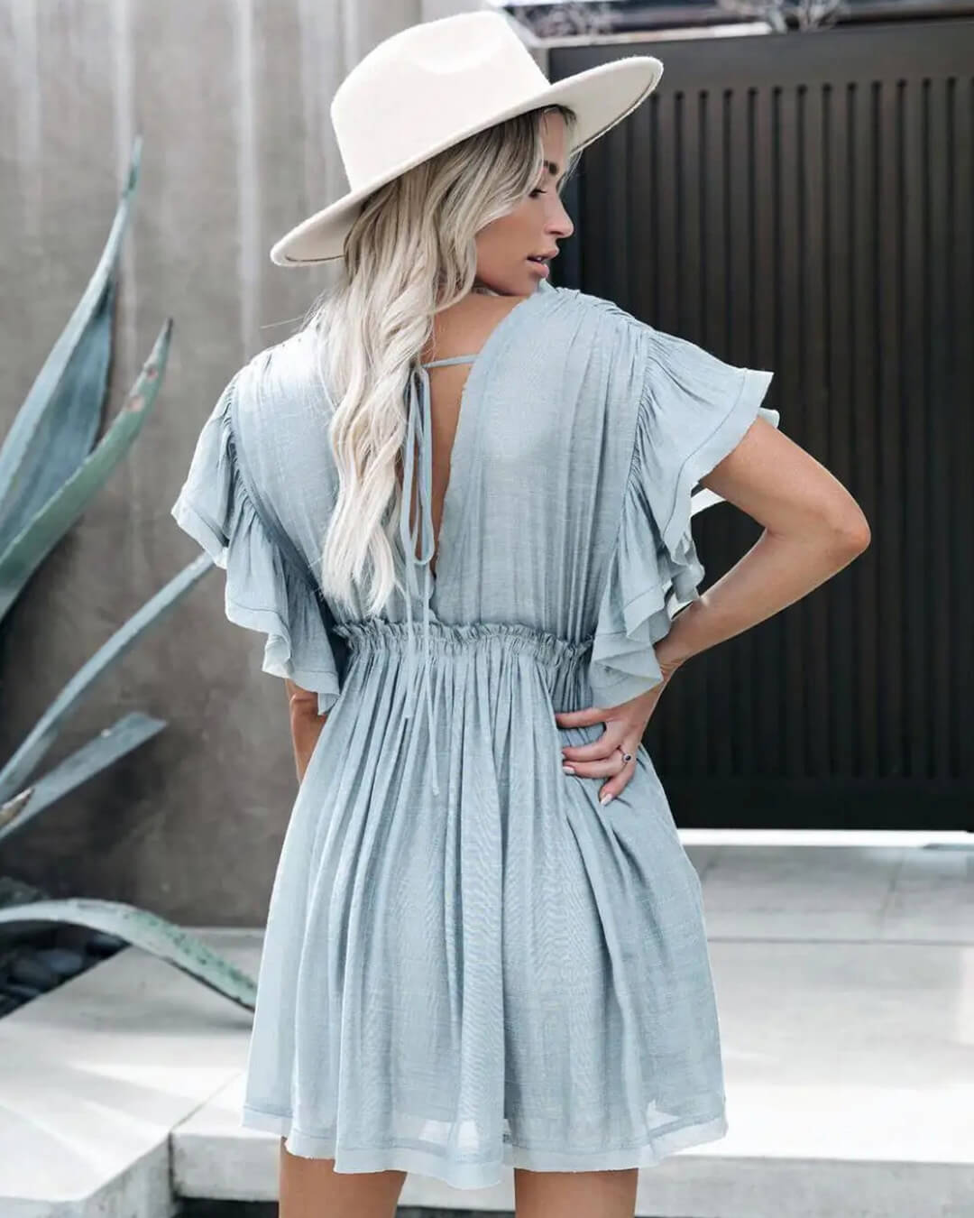 SOERA Anabelle Babydoll Boho Mini Dress - Dress - 1005002482665575-;iy1776154513930399891 Light Blue One Size