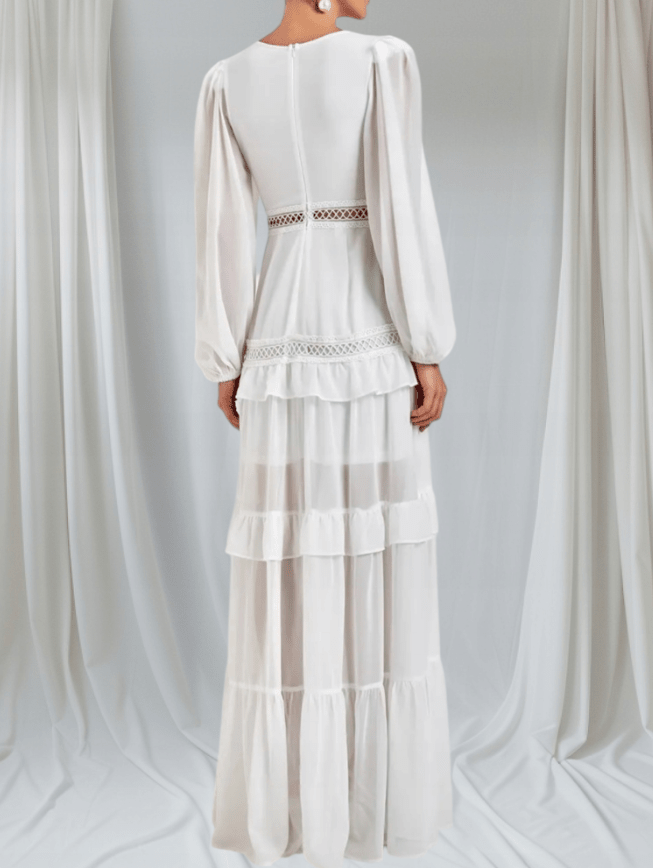 SOERA Aryna Chiffon Ruffle Maxi Dress - Dress -  S