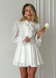 Brigitte Mini Jurk met Ruches