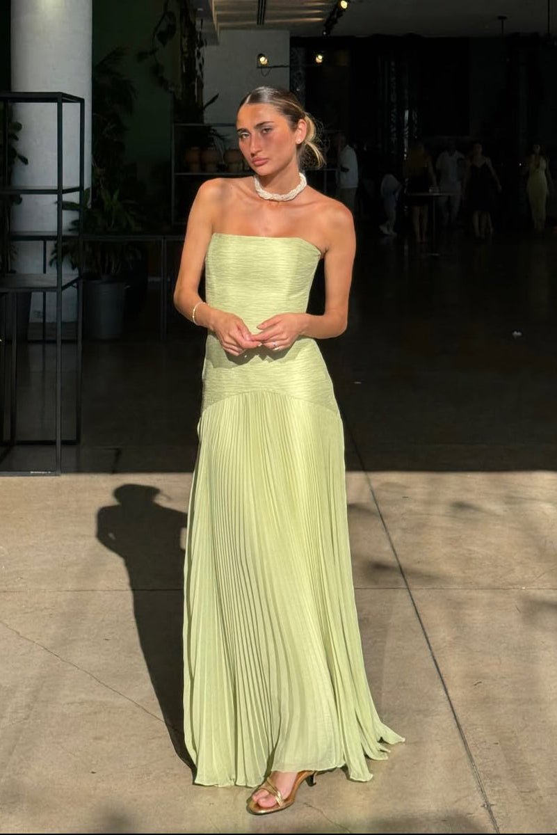 Skyla strapless maxijurk