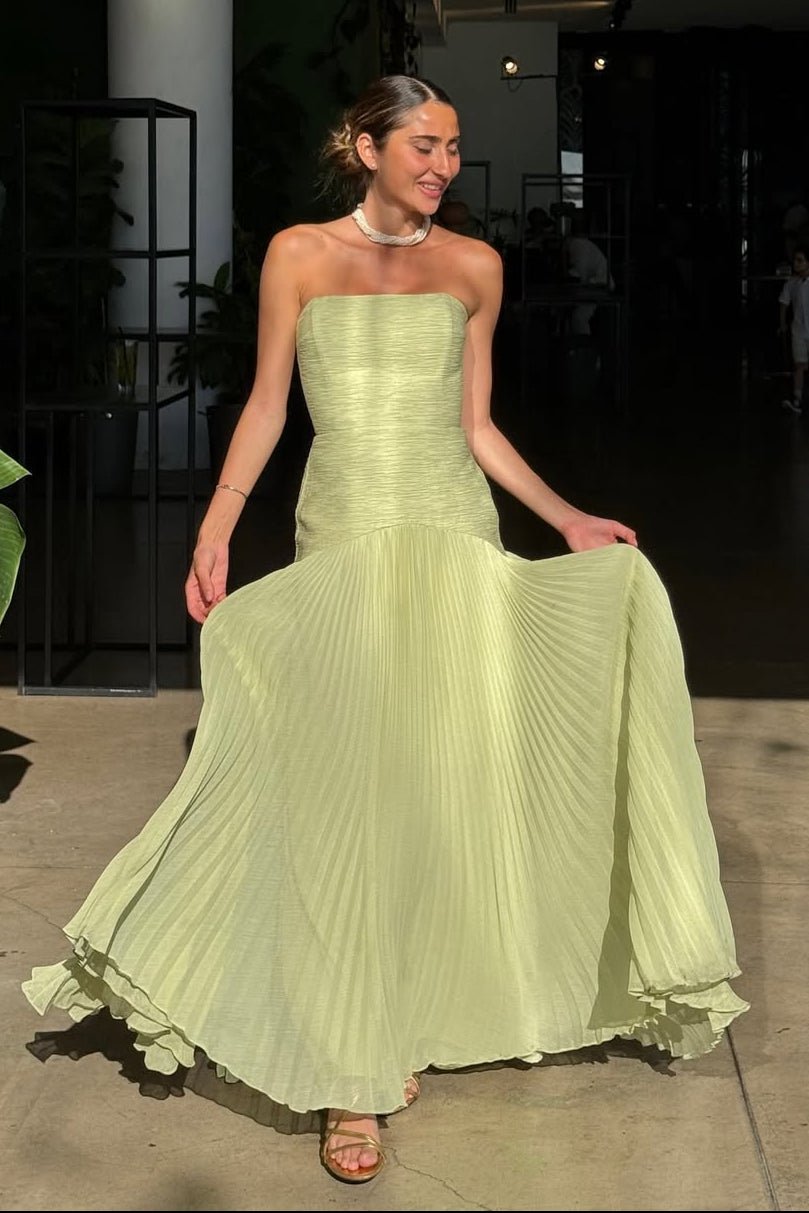 Skyla strapless maxijurk