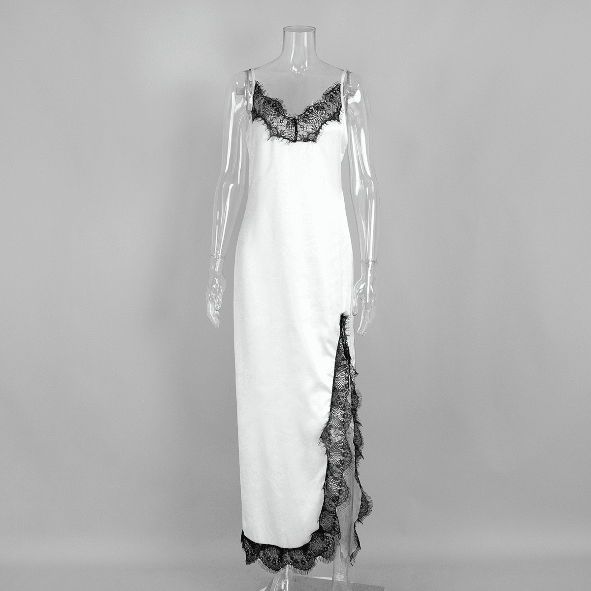 SOERA Beatrice Halter Lace Maxi Dress - Dresses -  Black & White XS