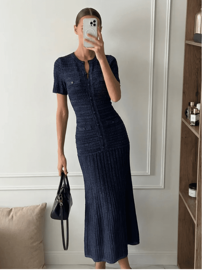 SOERA Beatrice Sequin Knit Maxi Dress - Dresses -  Yellow XS