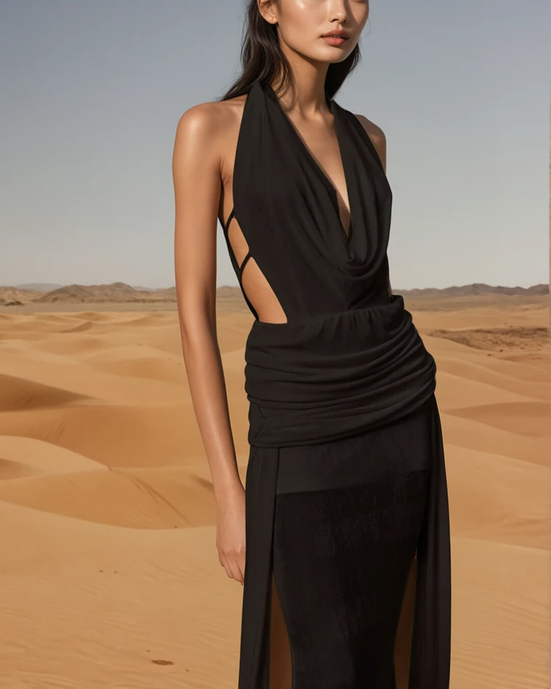 SOERA Elyse Halterneck Backless Maxi Dress - Dresses -  Black M