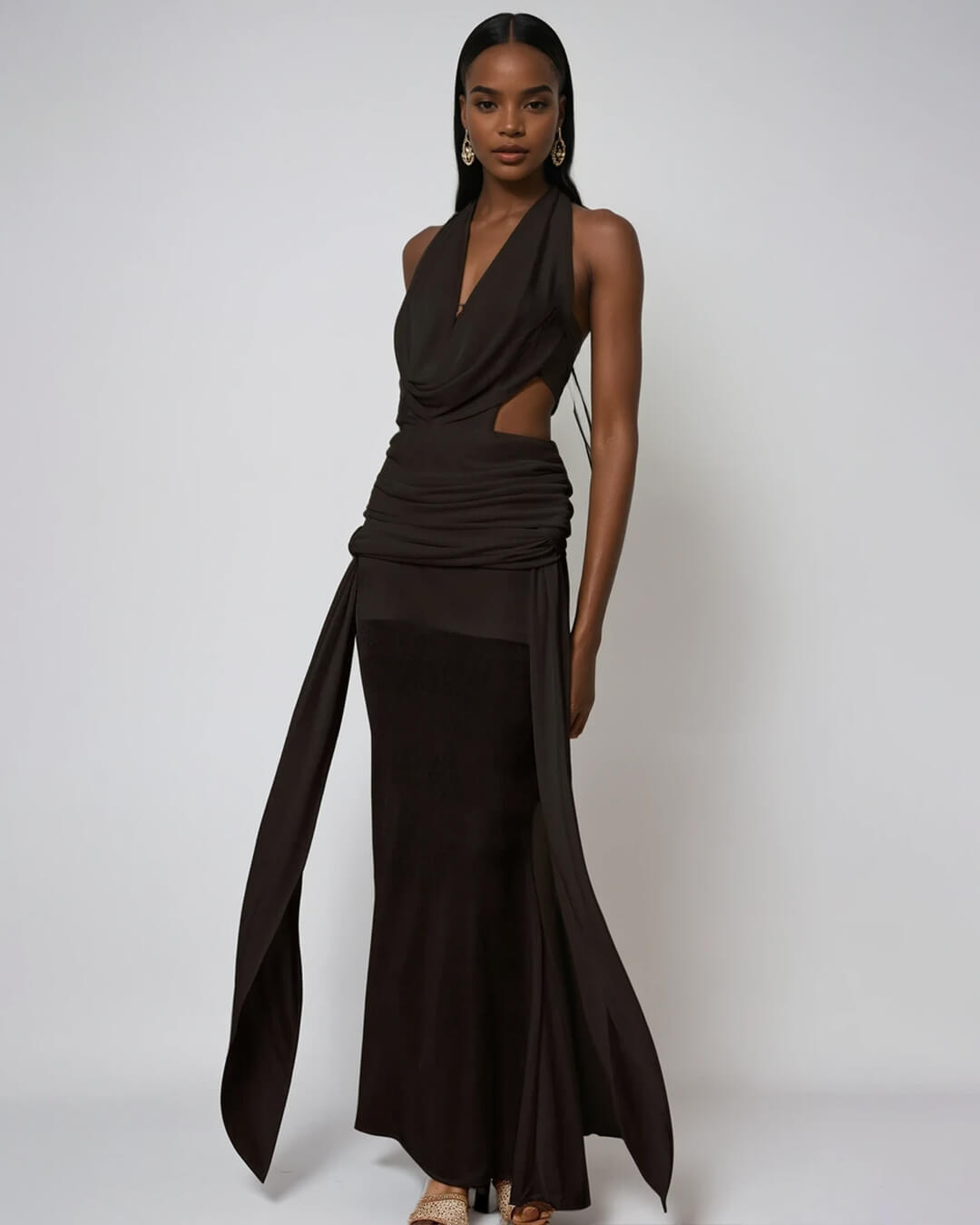 SOERA Elyse Halterneck Backless Maxi Dress - Dresses -  Black S
