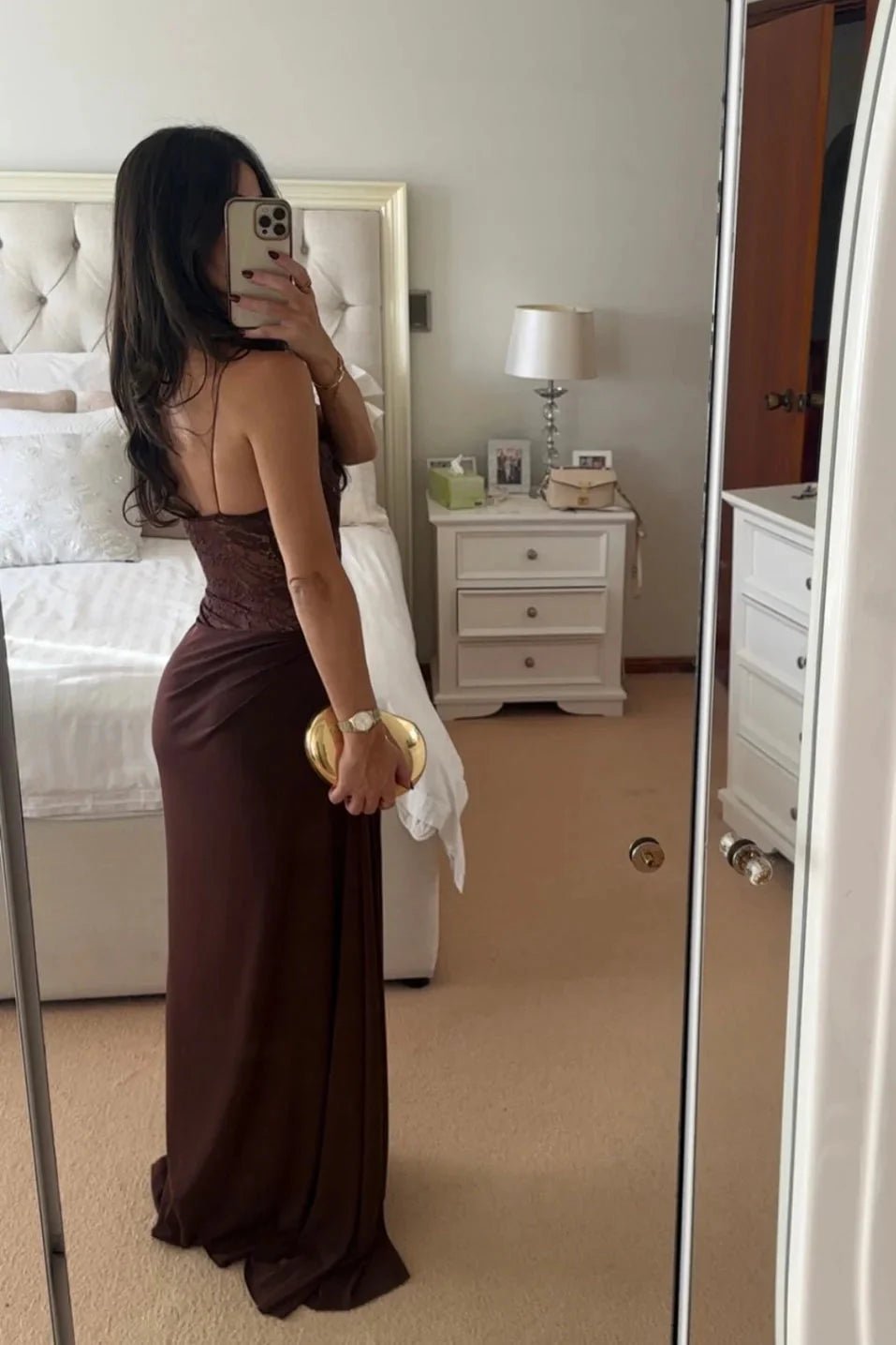 SOERA Emily Lace Maxi Summer Dress - Dresses -  Brown M