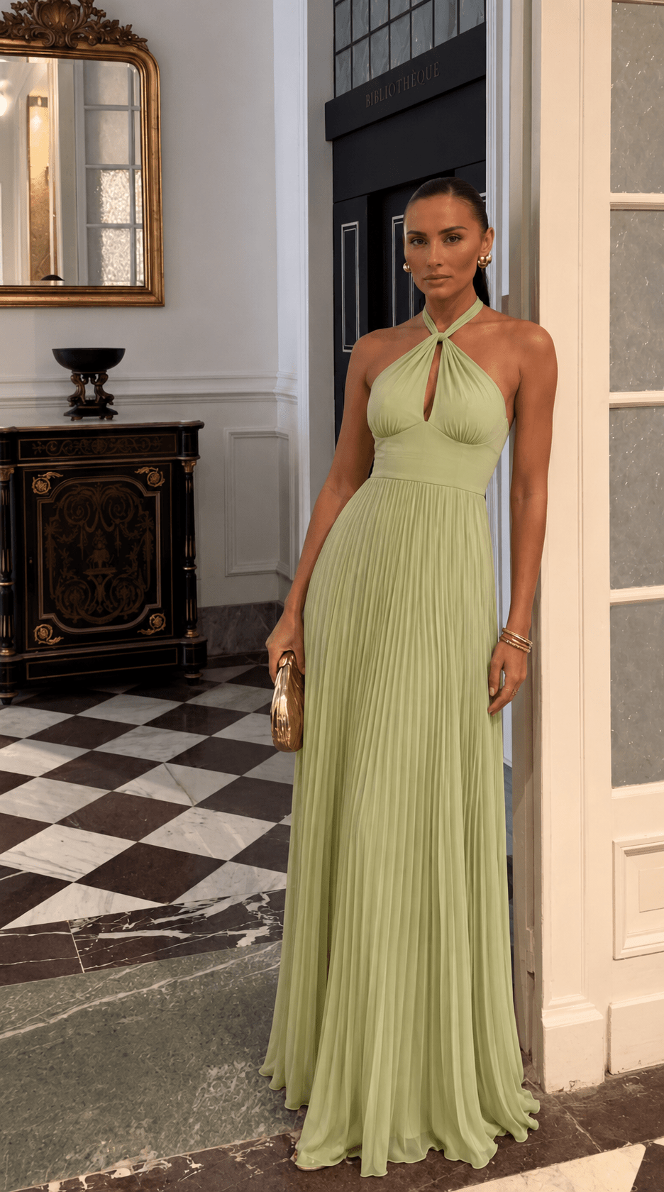 SOERA Georgia Halter Pleated Maxi Dress - Dresses -  XS