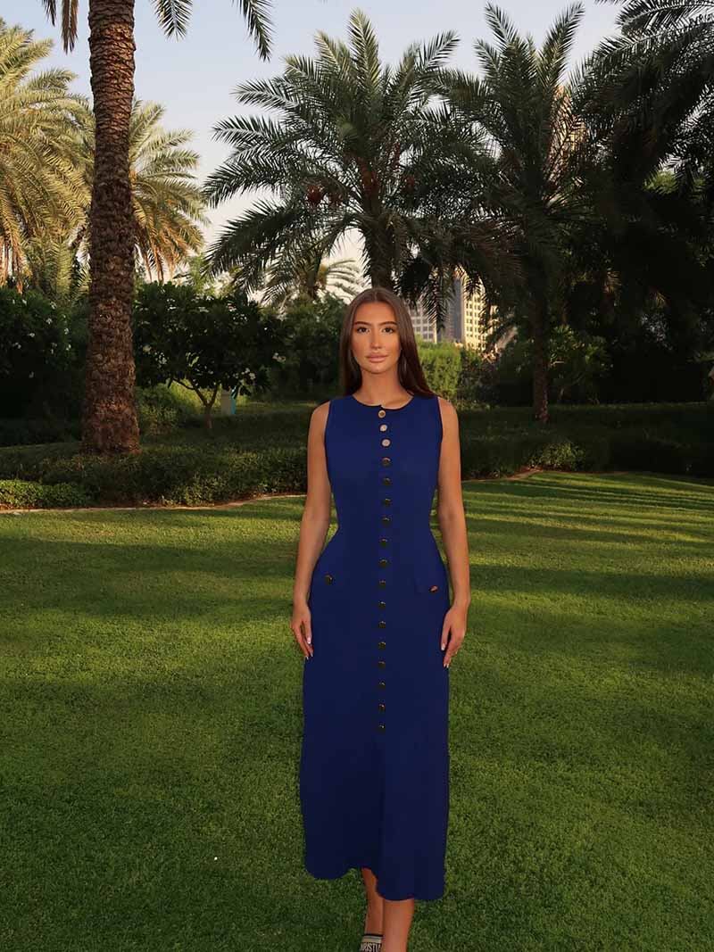 SOERA Georgia Maxi Dress - Dresses - DWOD2-RE615007 Navy S