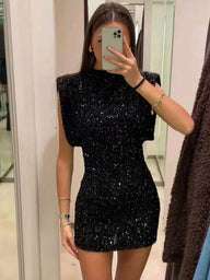 Gillian Glitter Mini Jurk