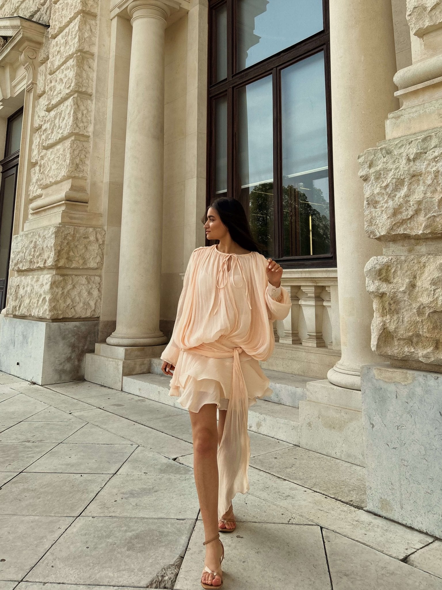 SOERA Rosella Mini Dress - Dresses - Soera-Rosella-Dress-Apricot/XL XL