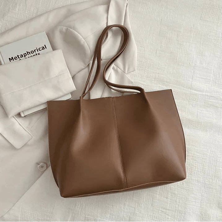 SOERA Calista Faux Leather Tote Bag - Handbags - 1005010041737341-;hW1764877298441589205 White