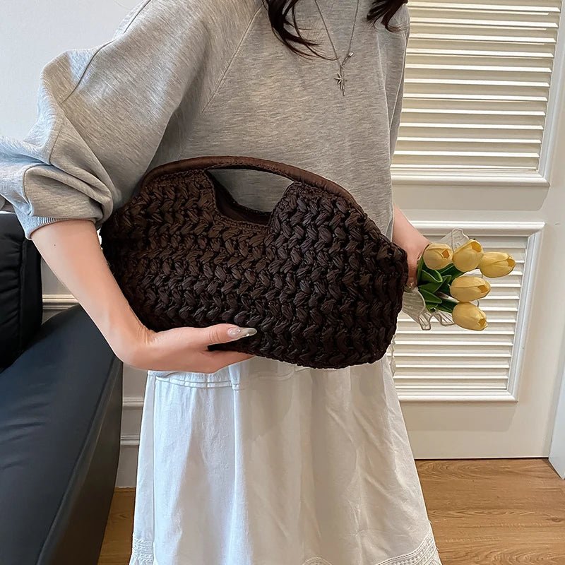 SOERA Danica Woven Rattan Tote - Handbags -  Ginger