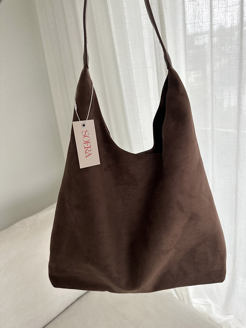 SOERA Jenna suede bag - Handbags - Soera-Jenna-Suede-Bag-Beige Beige