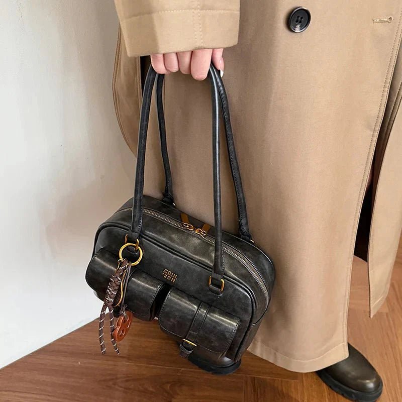 SOERA Liza Multi - Pocket Handbag - Handbags - 3256809004989338-;ON1756169202817514434 Black