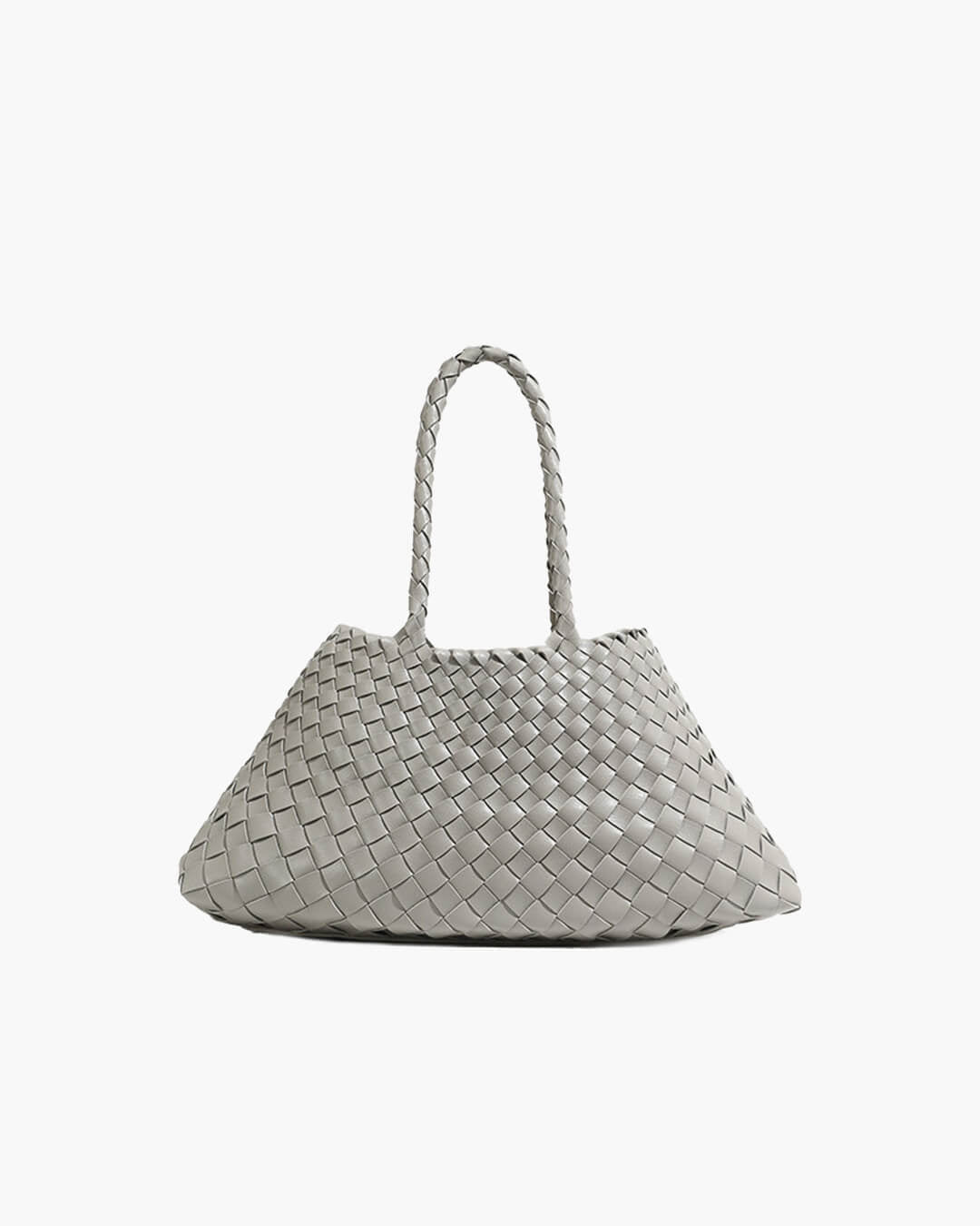 SOERA Marissa Vegan Leather Woven Bag Medium - Handbags - Soera-Marissa-Vegan-Leather-Woven-Bag-Medium-Handbag/LightGray Light Grey Regular