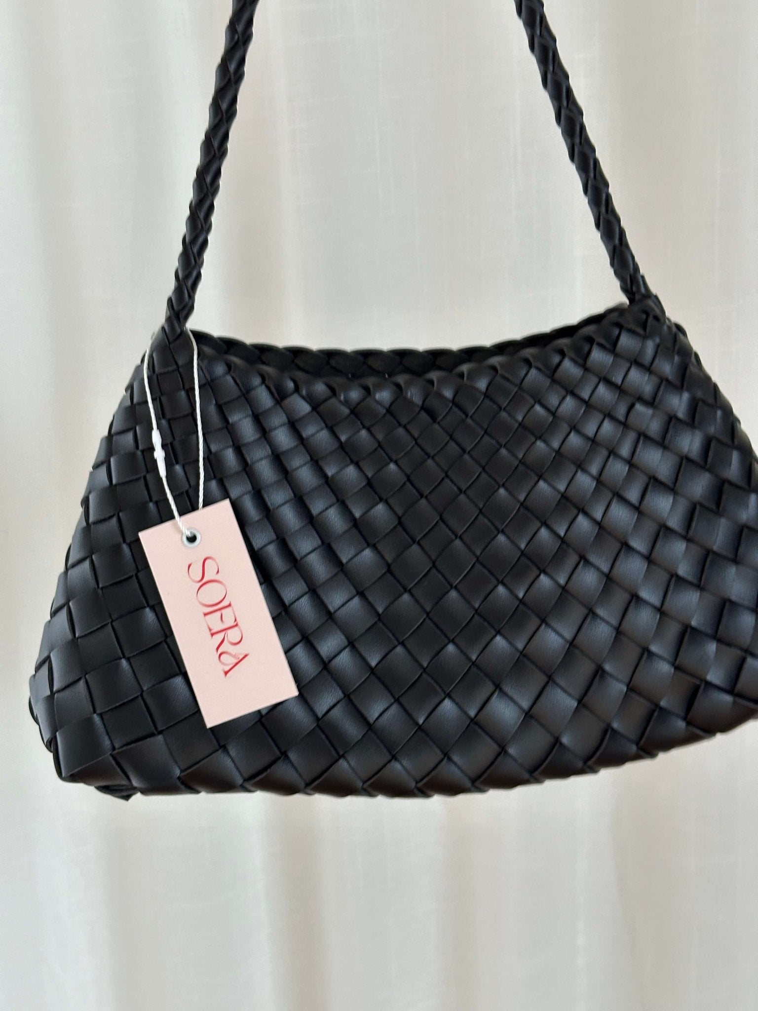 SOERA Marissa Vegan Leather Woven Bag Small - Handbags - Soera-Madeleine-Vegan-Leather-Woven-Bag-Small-Handbag/Black Black Regular