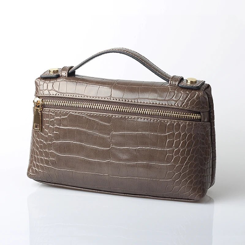 SOERA Minerva Crocodile Pattern Clutch Bag - Handbags -  Pink