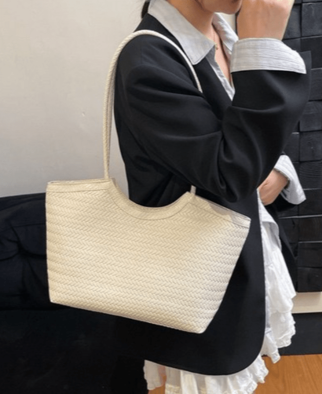 SOERA Rica Woven Faux Leather Bag - Handbags - DBAD2-HD313002 White Regular