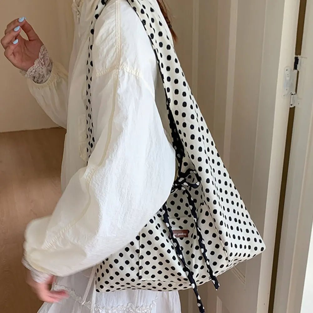 SOERA Sheila Polka Dots Reversible Hobo Bag - Handbags - 1005010659688158-;tv1775118759279870508 Default