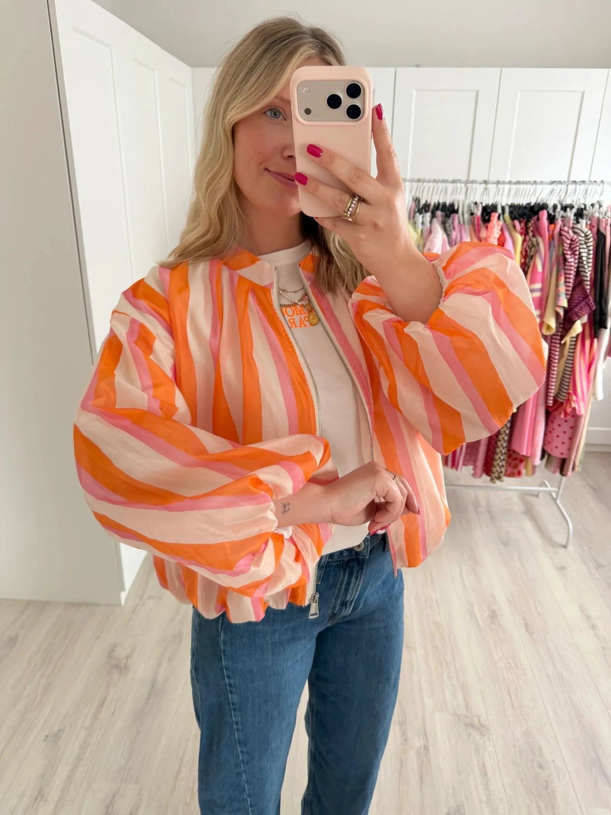 SOERA Eva Striped Bomber Jacket - Jacket - SOERA-117379-DEF-OS-10628 M