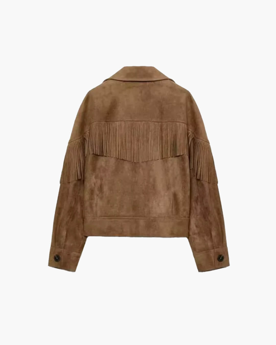 SOERA Alicia Suede Lapel Cropped Jacket - Jacket - SOERA-746819-BRO-L-56931 L